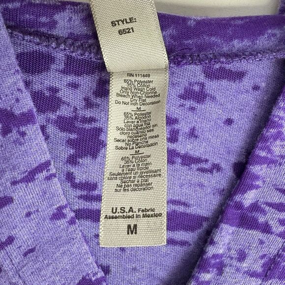 Women's Lightweight Burnout Hoodie Next Level Chic Soft Fabric Purple Size M - Picture 12 of 16